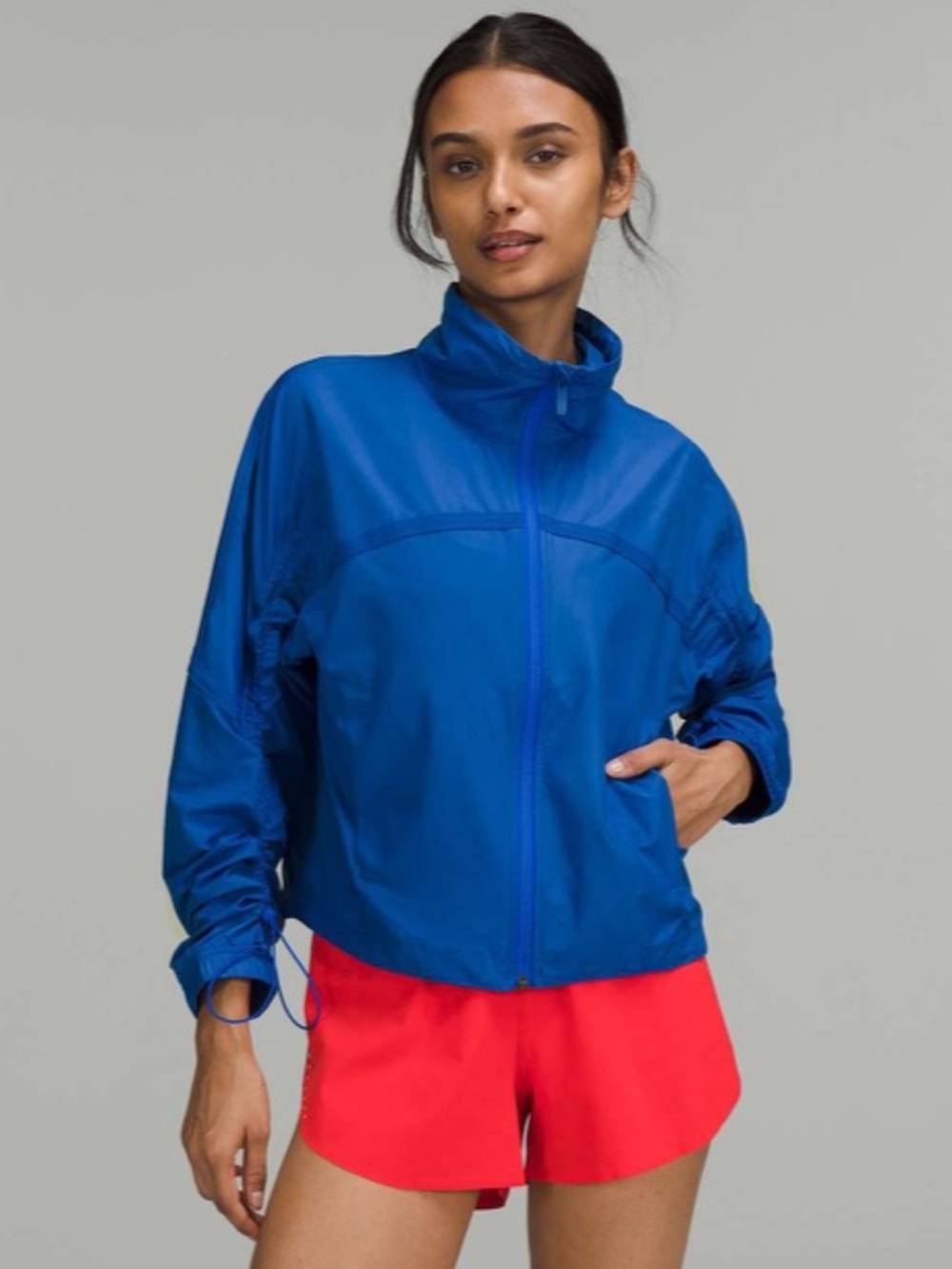 NWOT Lululemon Lightweight Cropped Track Jacket Sz 8 Blue